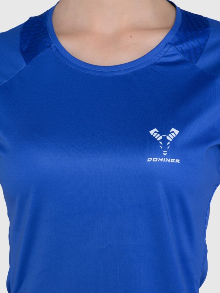 UNTAMED @GYM Feather T-Shirt Woman - XS, BLUE SAX