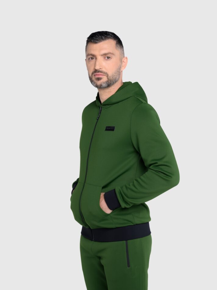 UNTAMED @GYM Storm Jacket Man - S, GREEN ARMY