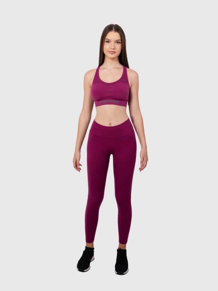 Silhouette Seamless Crop Top - S/M, Prugna