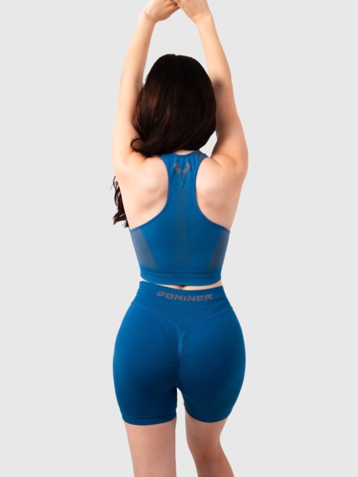 Silhouette Seamless Slim Crop Top - S/M, Blue Navy