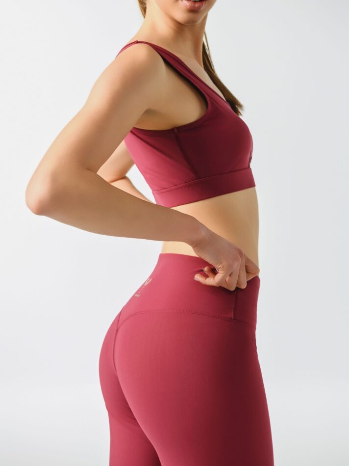 J.C CUT OUT CROP TOP - XS, BORDO JC