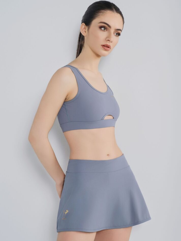 J.C CUT OUT CROP TOP - XS, GREY-BLUE JC