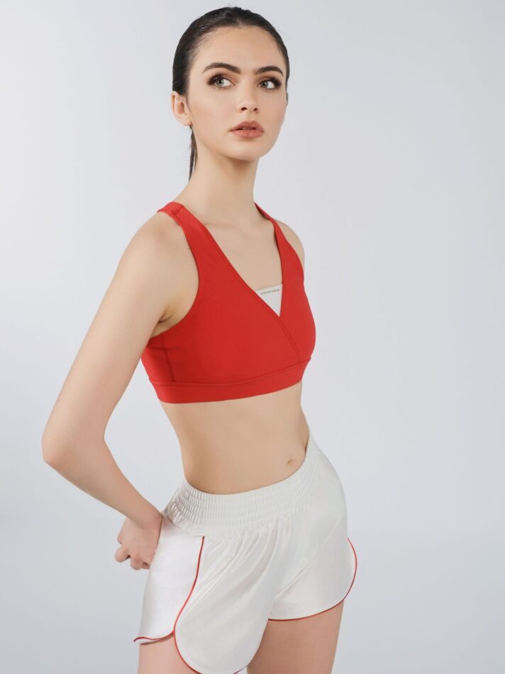 J.C COMP CROP TOP - XS, RED JC