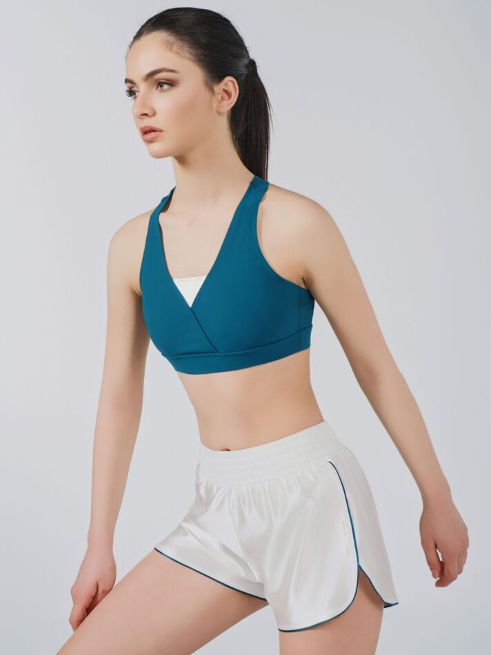 J.C COMP CROP TOP - XS, GREEN-BLUE JC