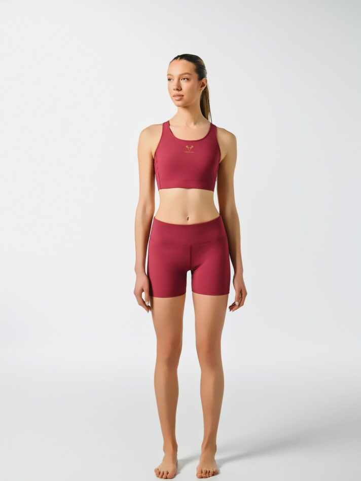 J.C CONTROL HIGH RISE SHORTS - XS, BORDO JC