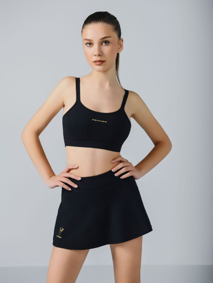 J.C SYNTH SKIRT - XS, BLACK JC