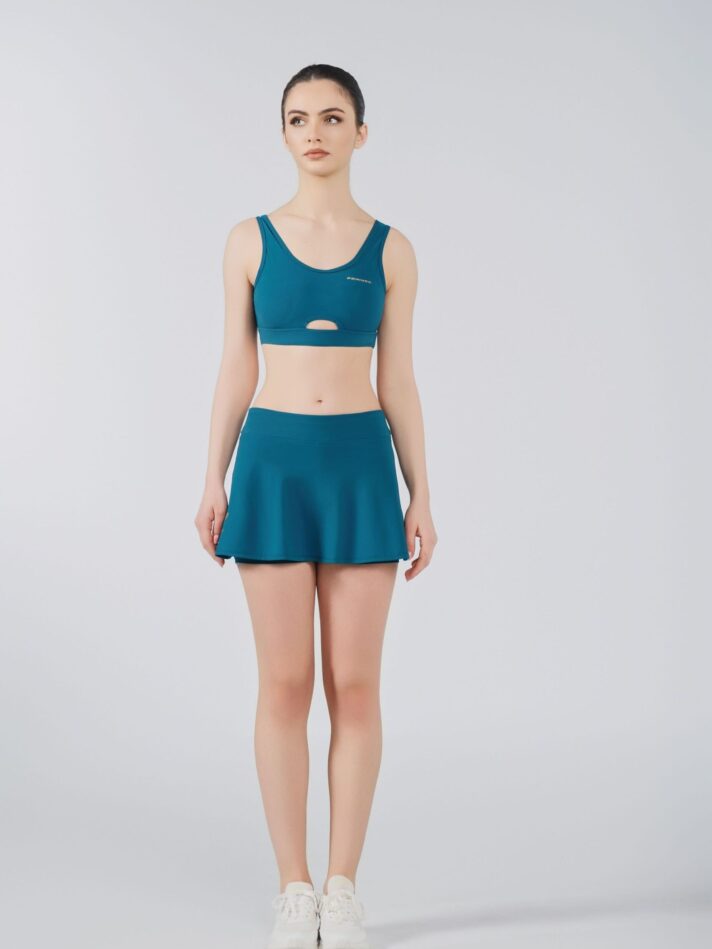 J.C SYNTH SKIRT - XS, GREEN-BLUE JC