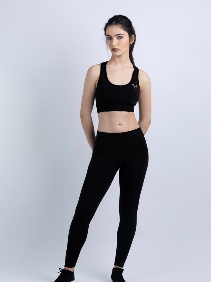 Contour Seamless Leggings - S, BLACK