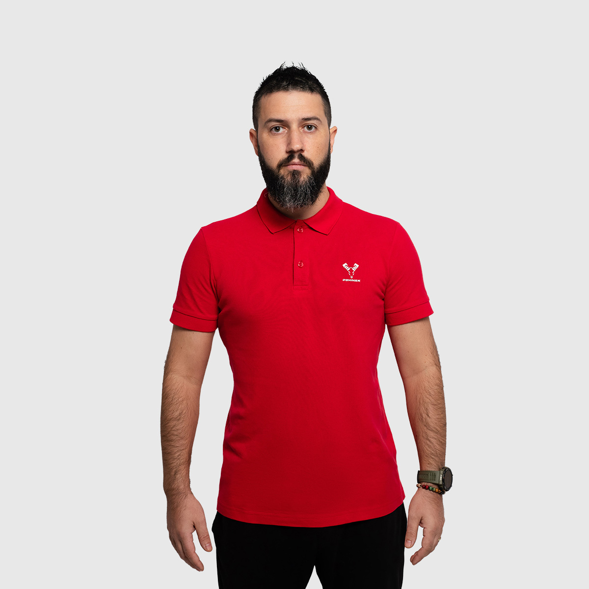 Casual Polo T-shirt Man Polo Red