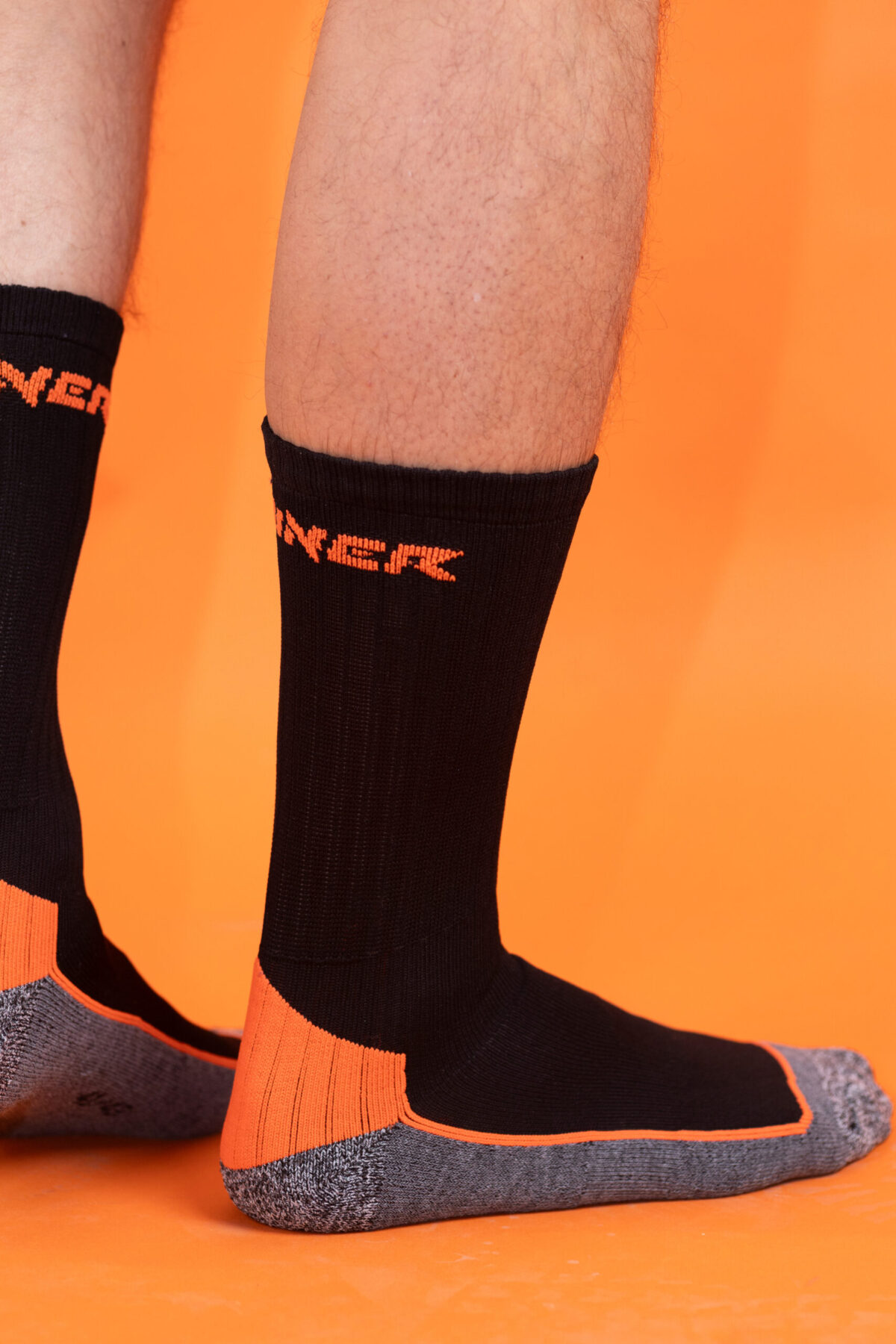MALEVE HIKE SOCKS BLACK ORANGE HI