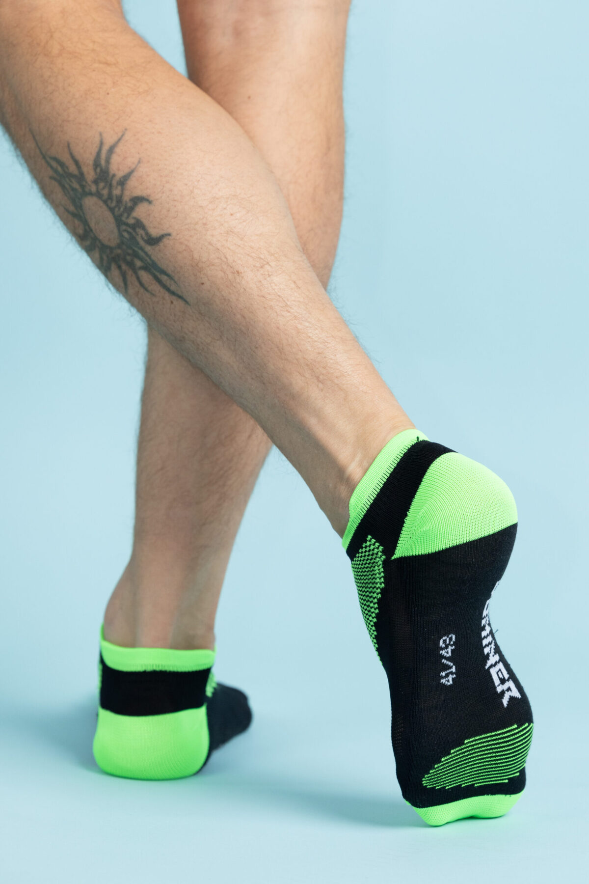 SPHERE SKIP SOCKS WHITE YELLOW FLUO