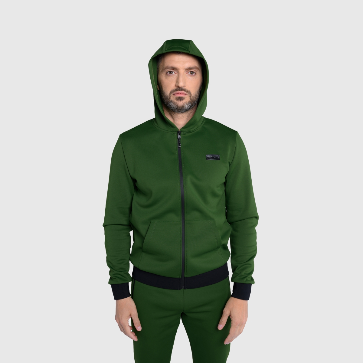 UNTAMED @GYM Storm Jacket Man GREEN ARMY