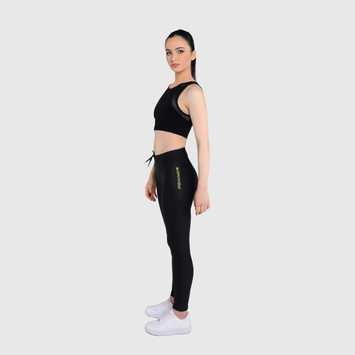UNTAMED @GYM Active Leggings Woman BLACK-GREEN