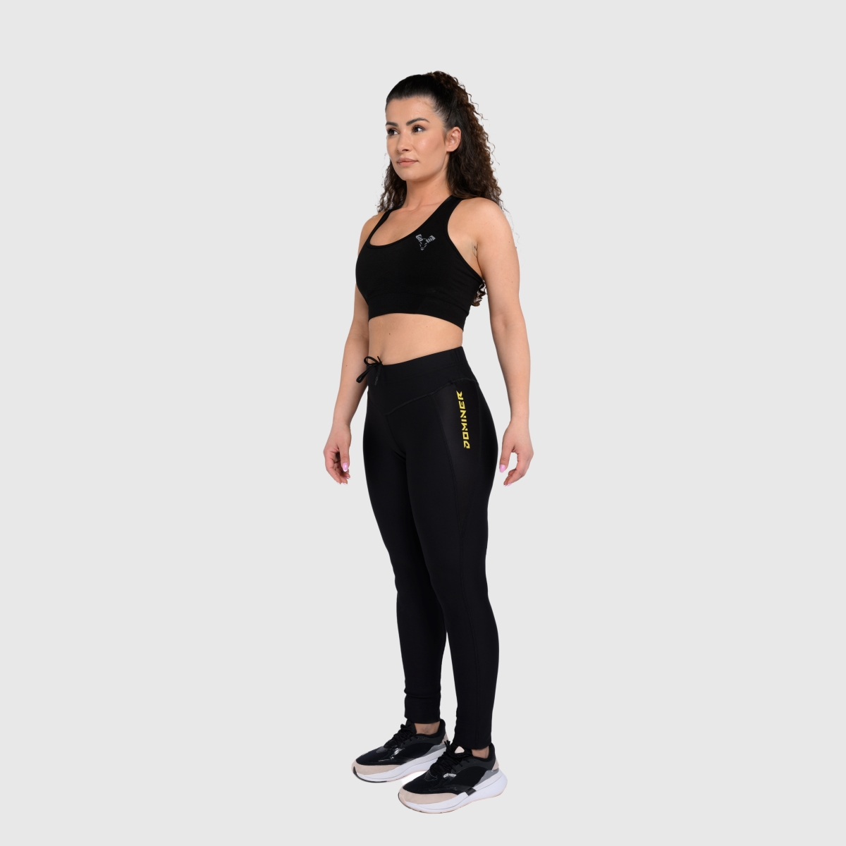 UNTAMED @GYM Active Leggings Woman BLACK-YELLOW