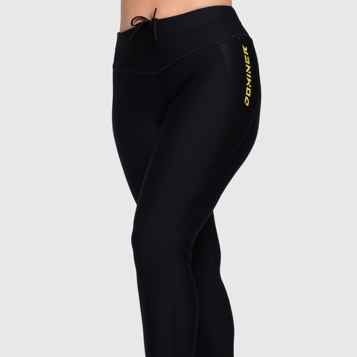 UNTAMED @GYM Active Leggings Woman BLACK-YELLOW