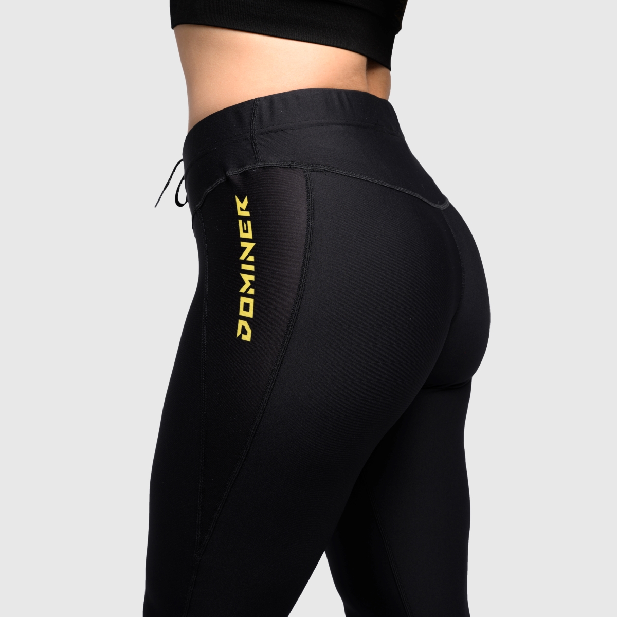 UNTAMED @GYM Active Leggings Woman BLACK-YELLOW