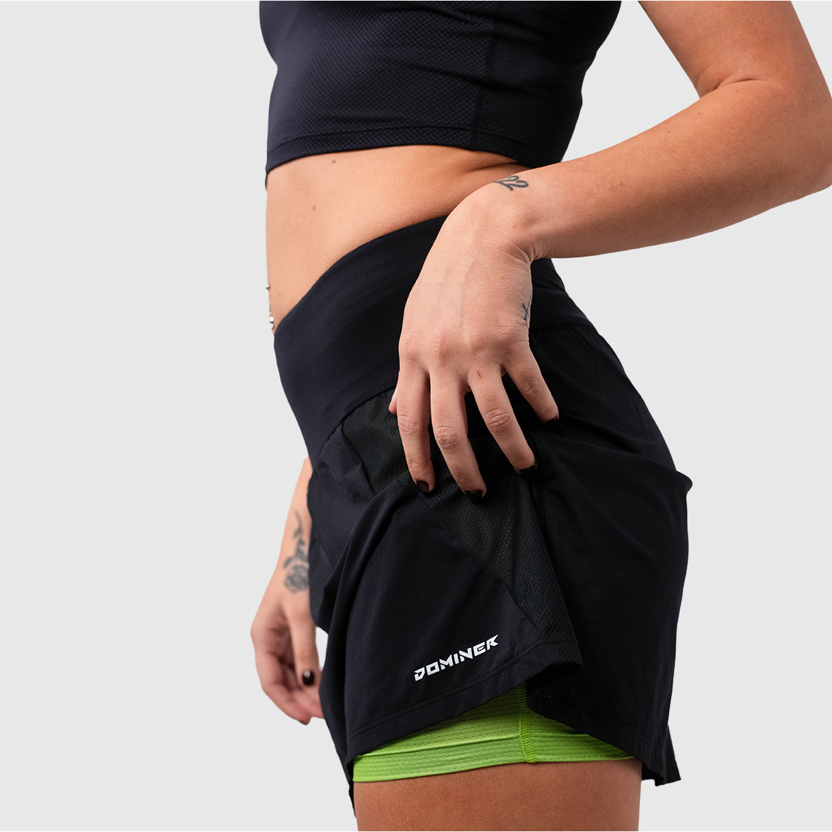 UNTAMED @GYM Liberty Skirt Woman BLACK-GREEN