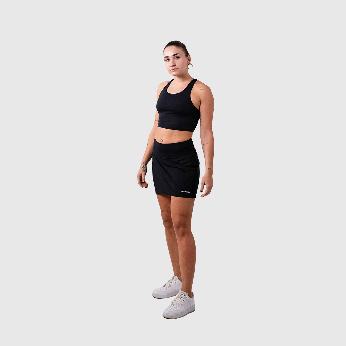 UNTAMED @GYM Liberty Skirt Woman BLACK-YELLOW