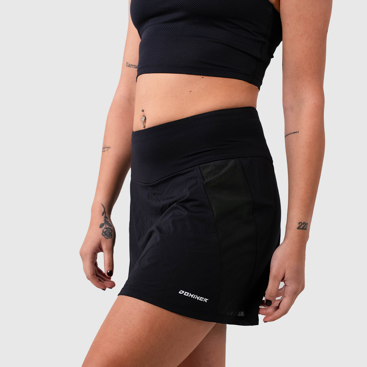UNTAMED @GYM Liberty Skirt Woman BLACK-YELLOW