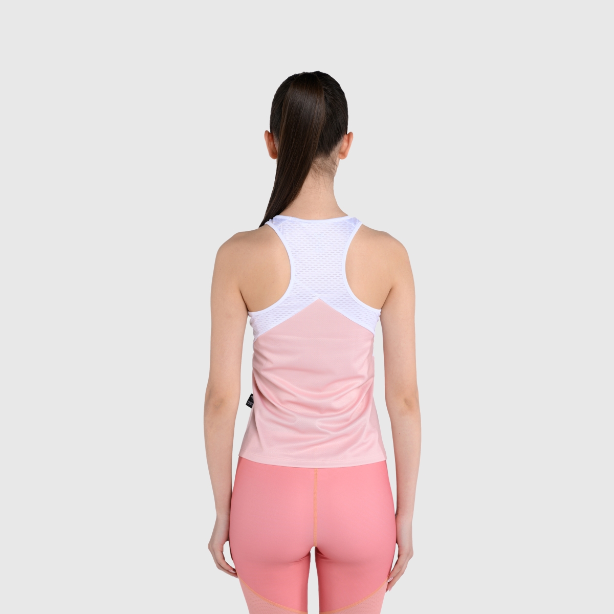 UNTAMED @GYM Feather Tank Top Woman BABY PINK-WHITE