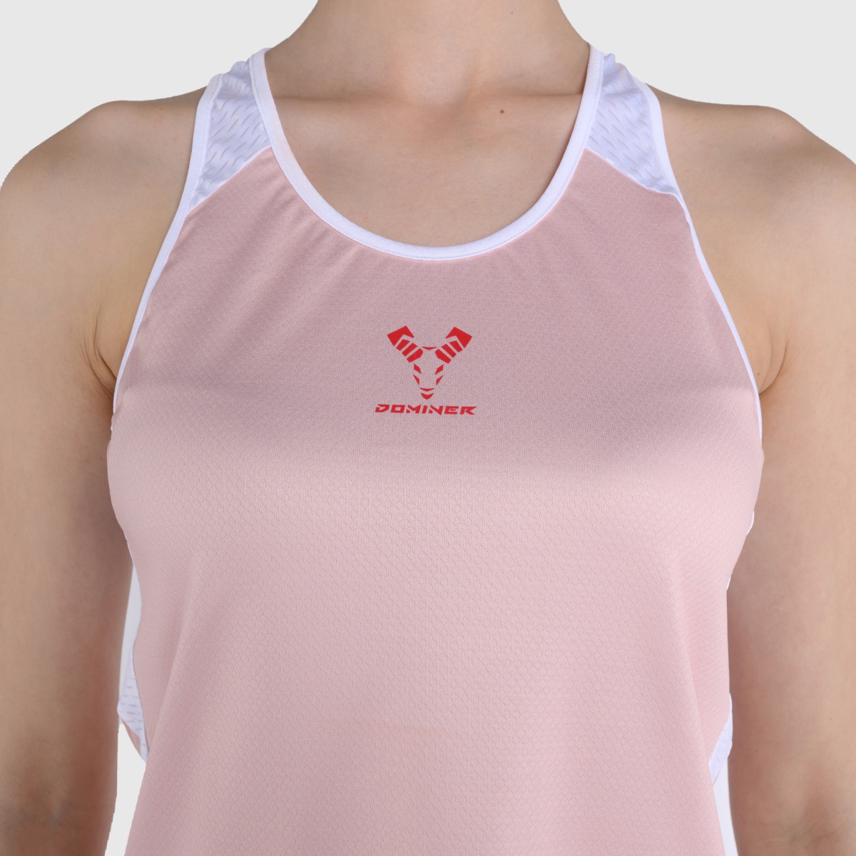UNTAMED @GYM Feather Tank Top Woman BABY PINK-WHITE