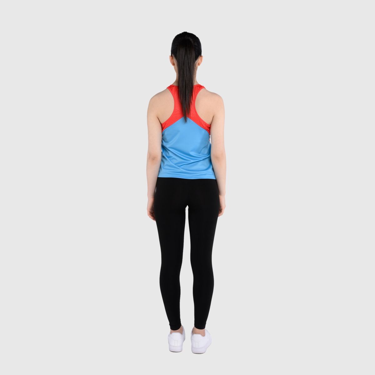 UNTAMED @GYM Feather Tank Top Woman SKY BLUE- RED