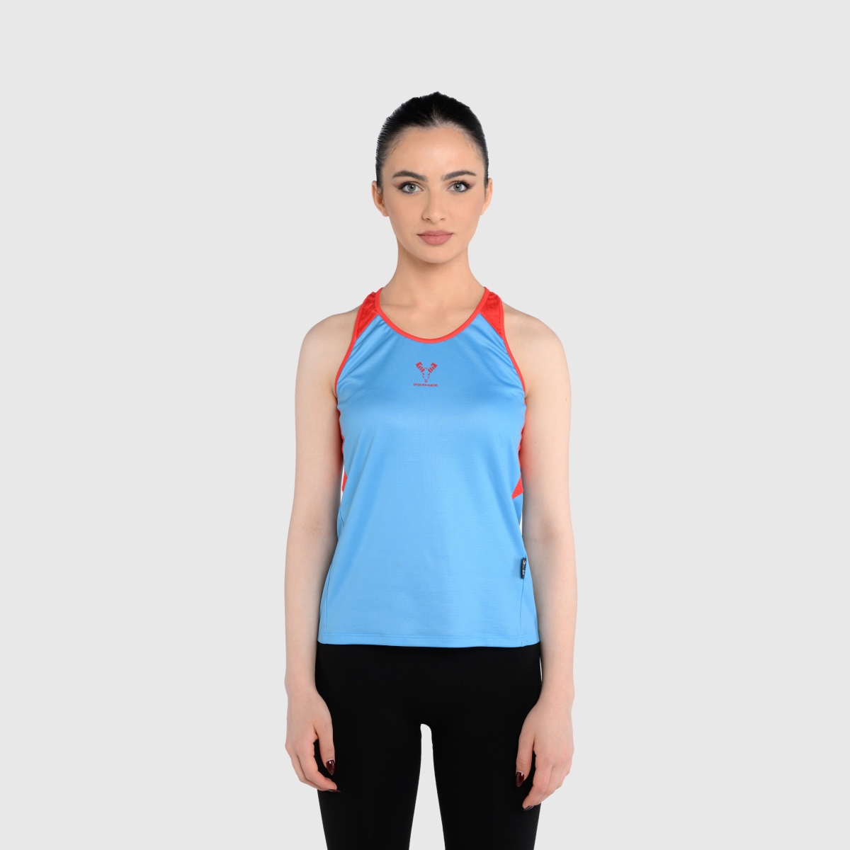 UNTAMED @GYM Feather Tank Top Woman SKY BLUE- RED