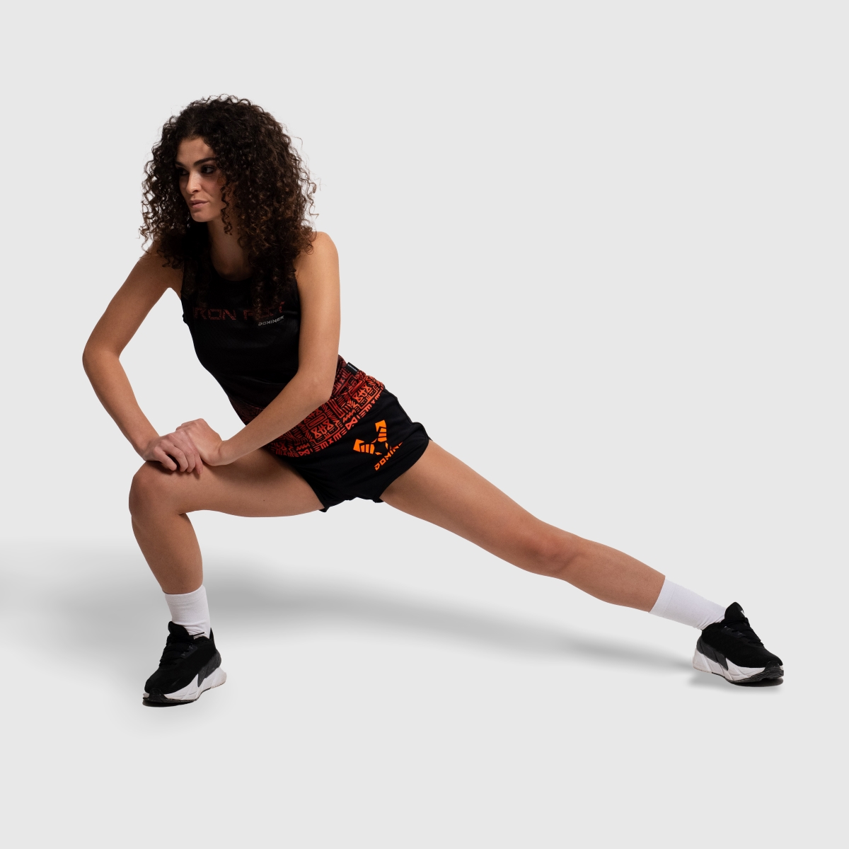 UNTAMED Iron Fist Shorts Woman BLACK ORANGE