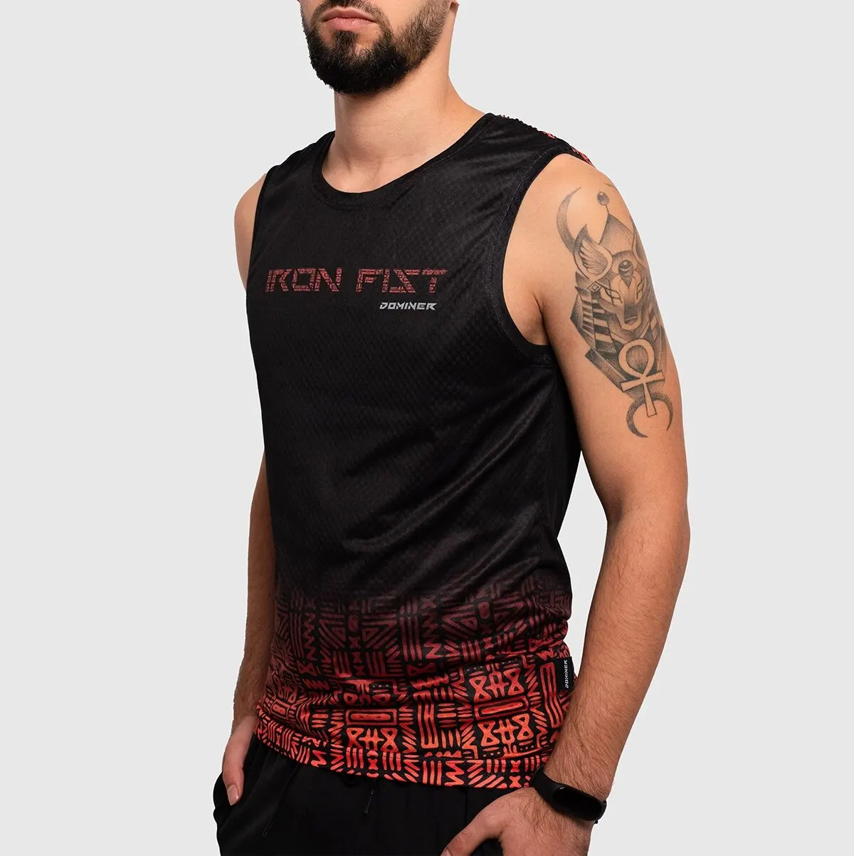 UNTAMED Iron Fist Sleeveless T-shirt Man BLACK ORANGE