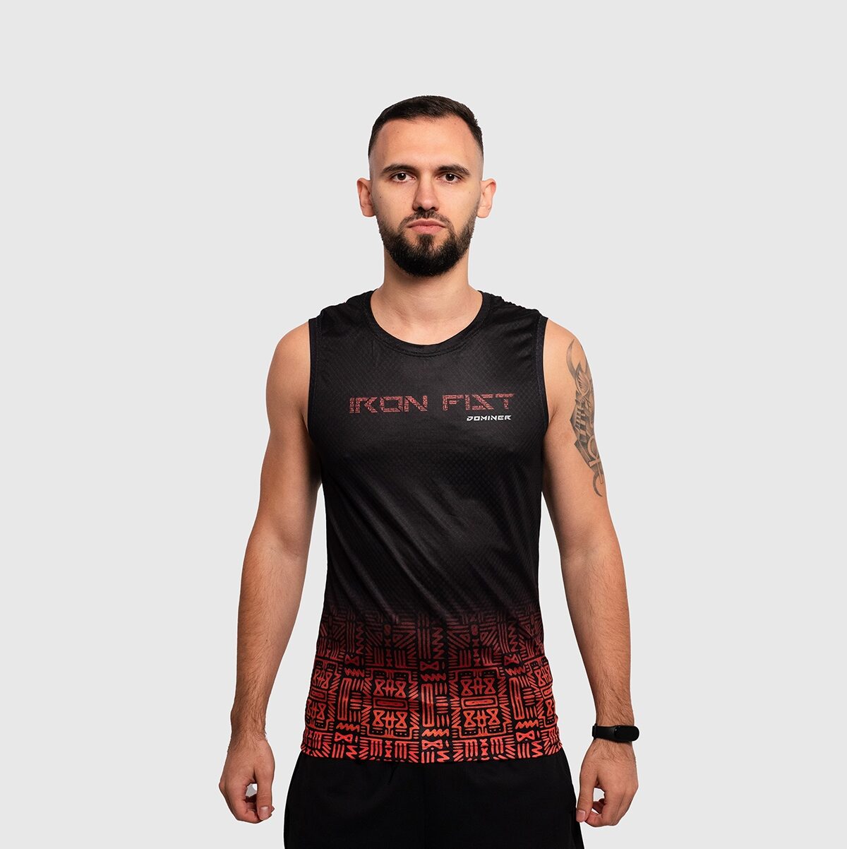 UNTAMED Iron Fist Sleeveless T-shirt Man BLACK ORANGE