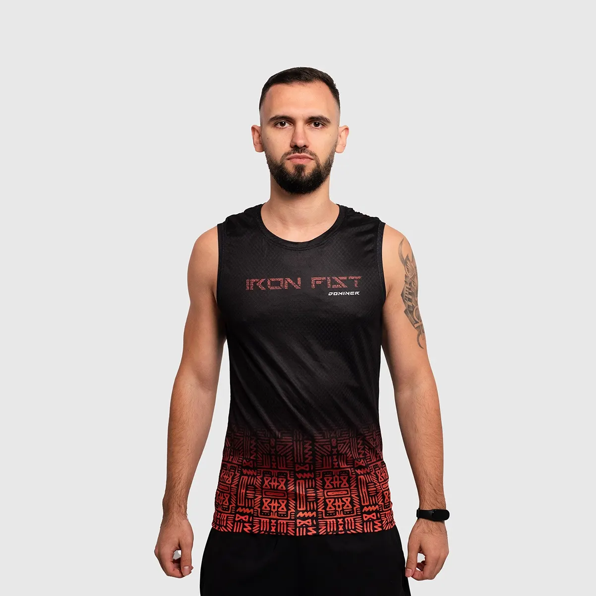 UNTAMED Iron Fist Sleeveless T-shirt Man BLACK ORANGE