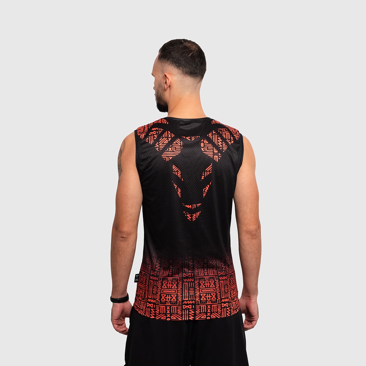 UNTAMED Iron Fist Sleeveless T-shirt Man BLACK ORANGE