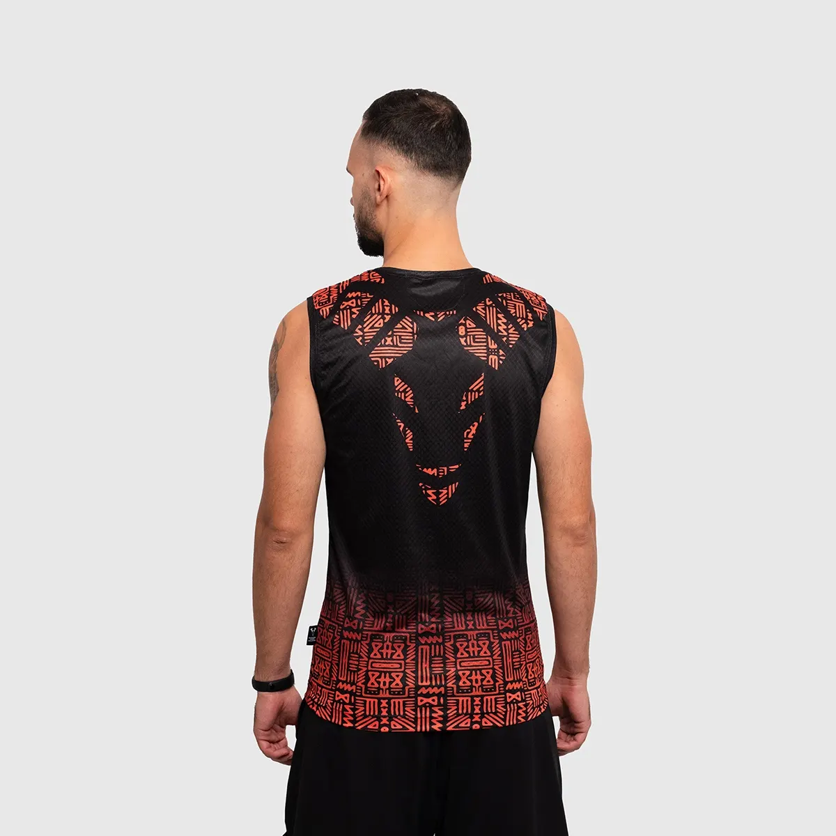 UNTAMED Iron Fist Sleeveless T-shirt Man BLACK ORANGE