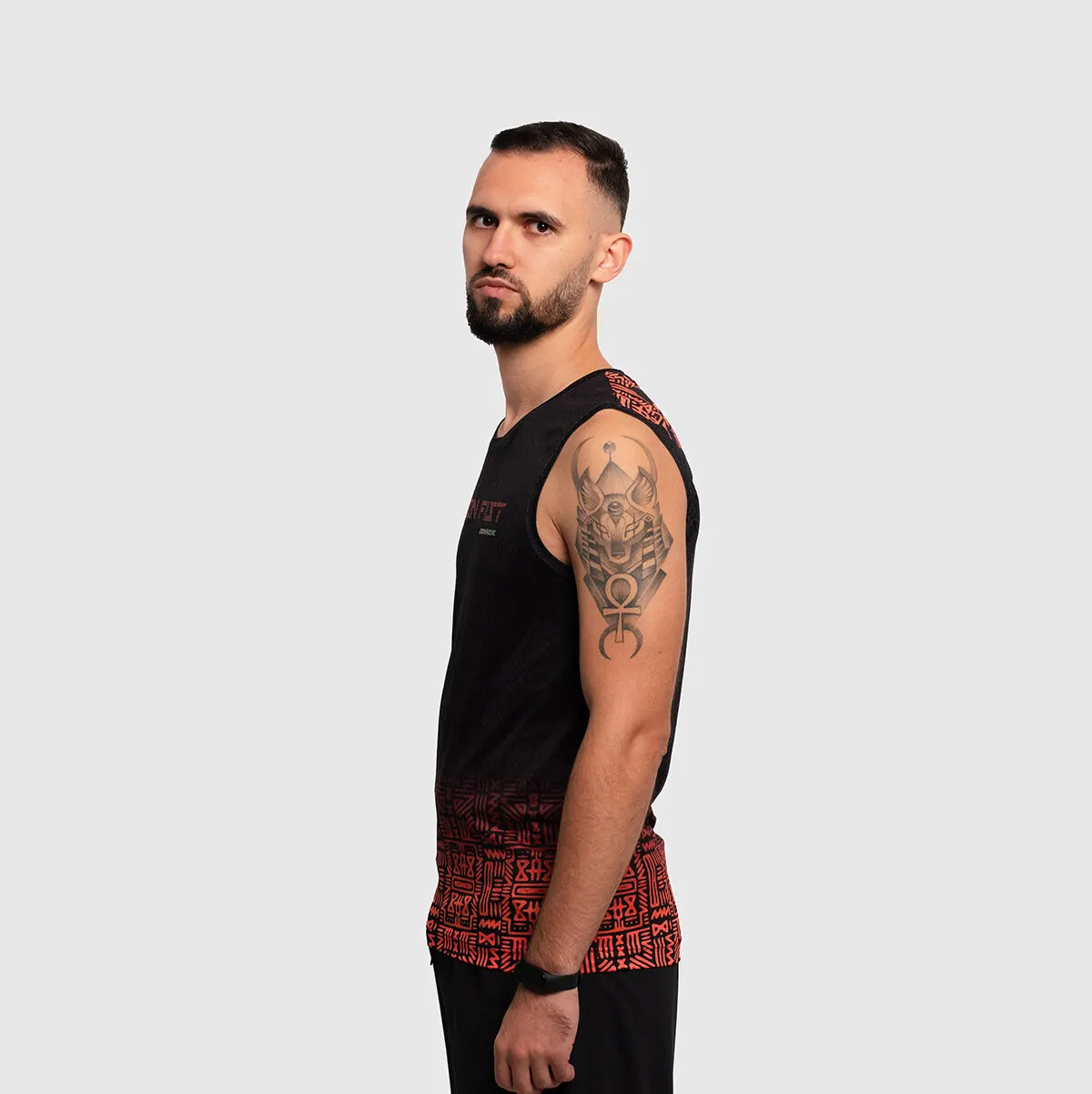 UNTAMED Iron Fist Sleeveless T-shirt Man BLACK ORANGE