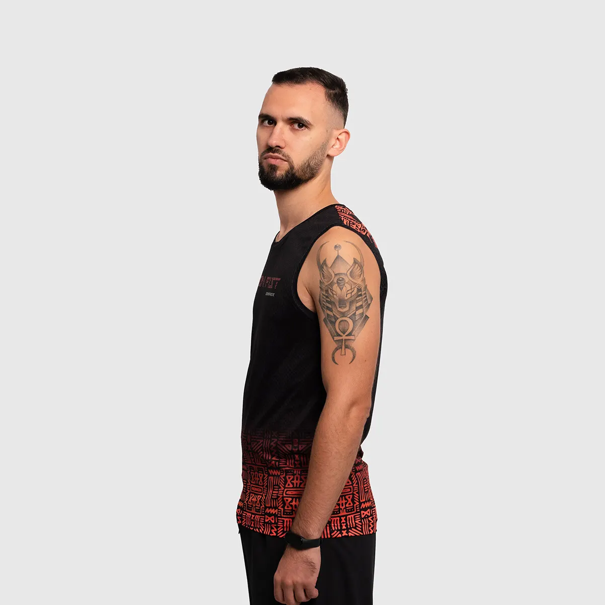 UNTAMED Iron Fist Sleeveless T-shirt Man BLACK ORANGE