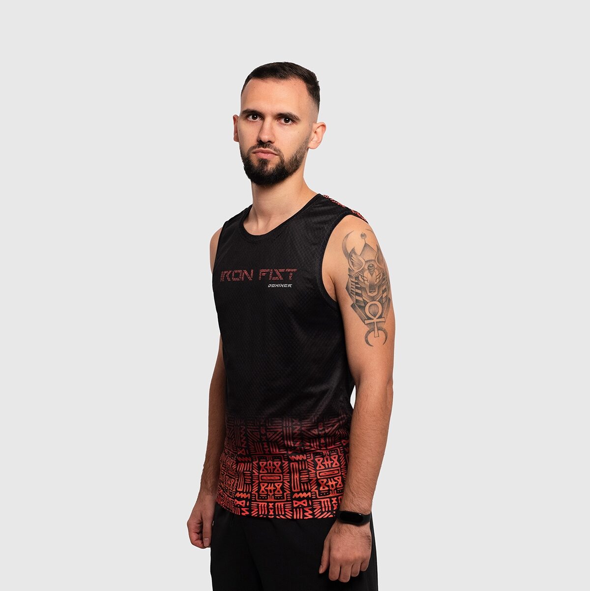UNTAMED Iron Fist Sleeveless T-shirt Man BLACK ORANGE