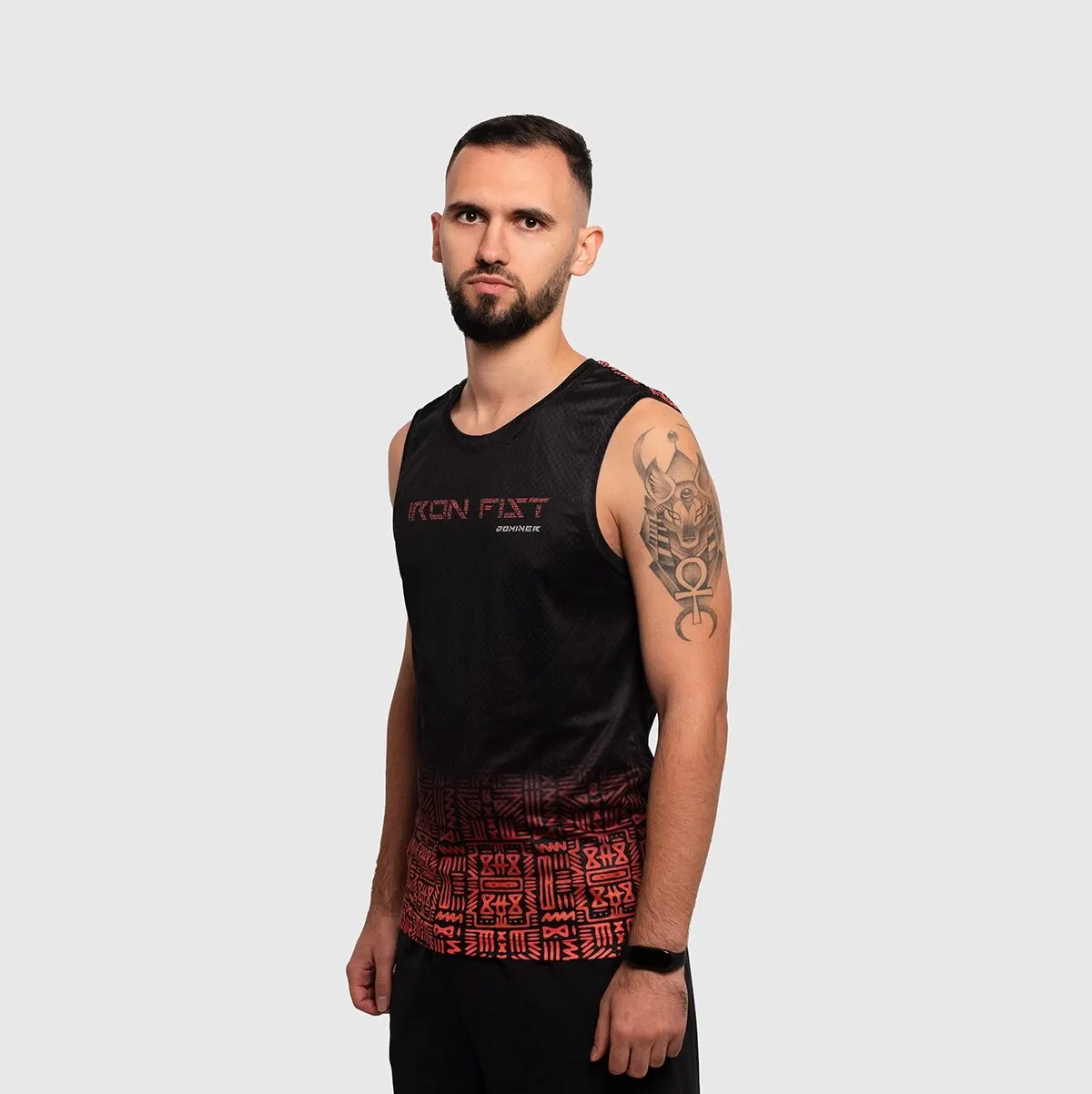 UNTAMED Iron Fist Sleeveless T-shirt Man BLACK ORANGE