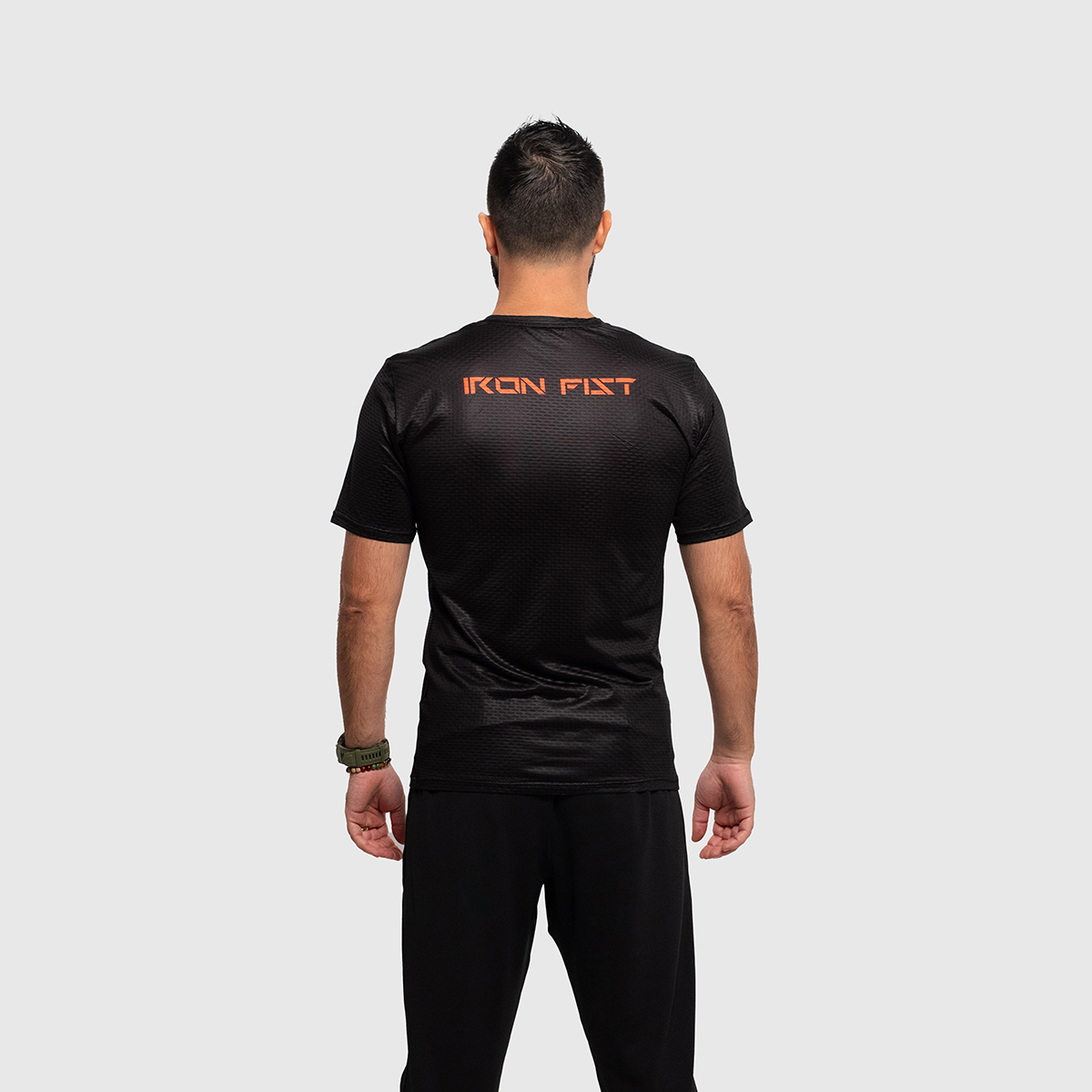 UNTAMED Iron Fist T-shirt Man BLACK ORANGE