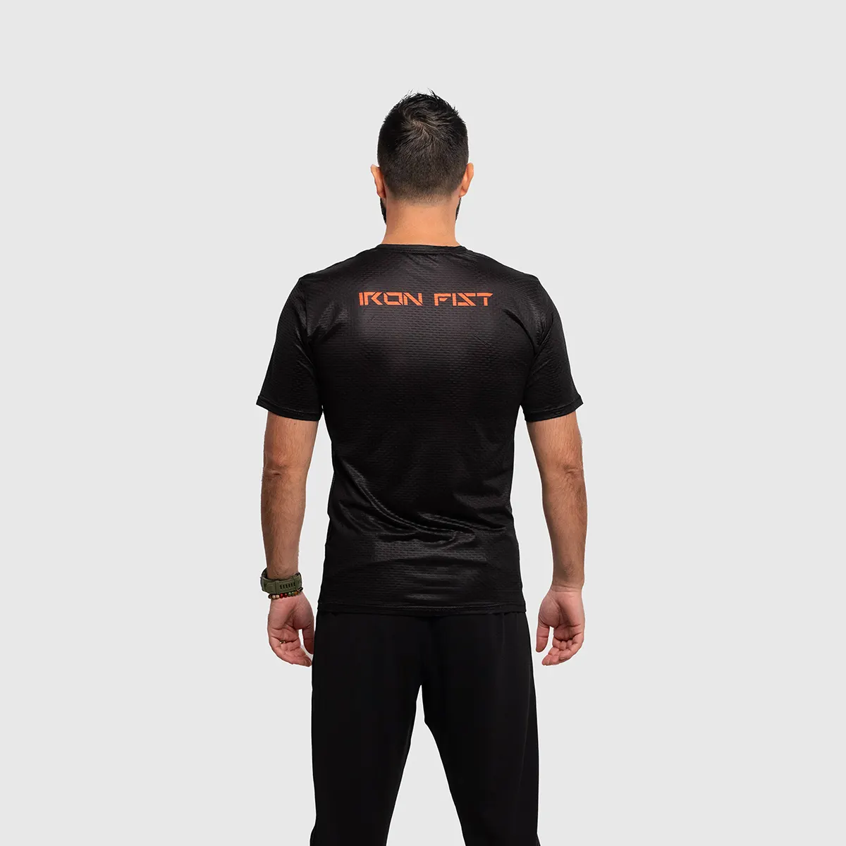 UNTAMED Iron Fist T-shirt Man BLACK ORANGE