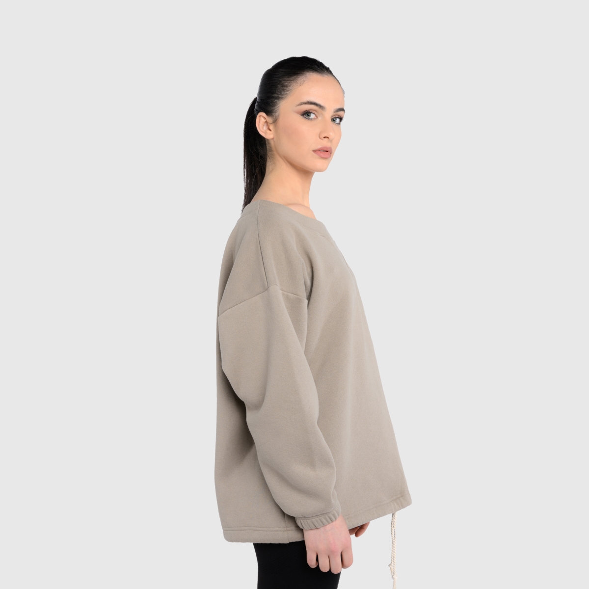 J.C Loosey Hoodie Woman Beige
