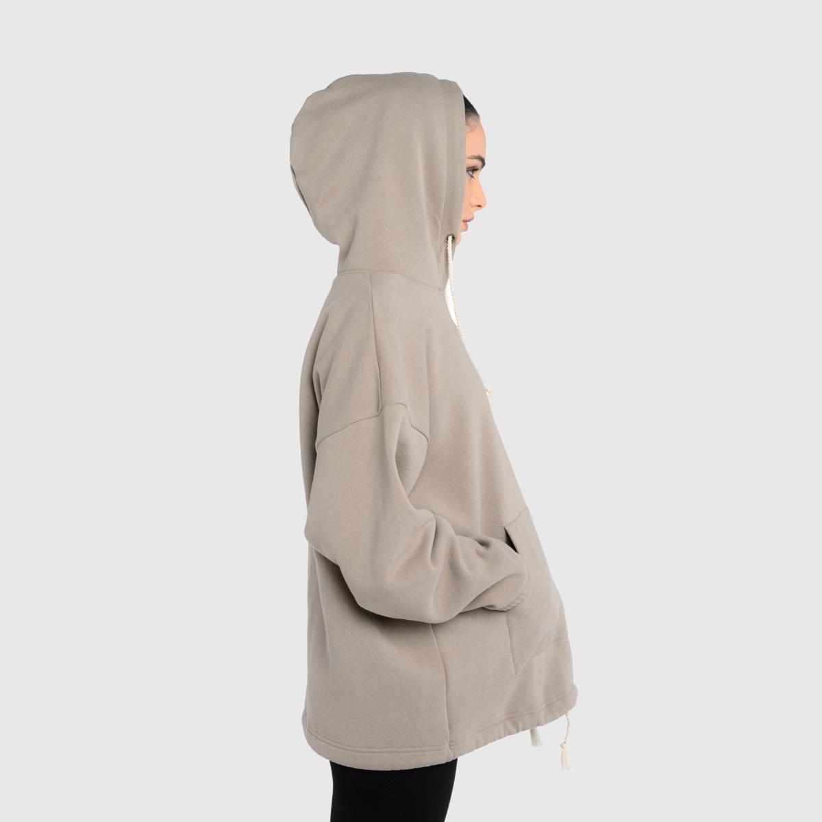 J.C Loosey Cap Hoodie Woman Beige