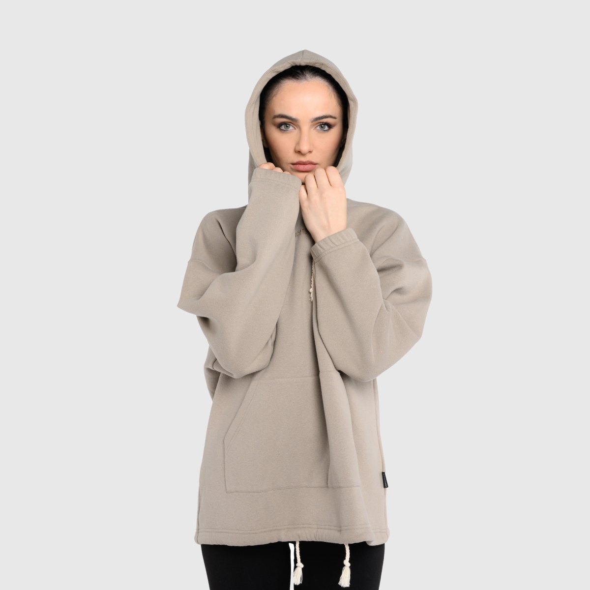 J.C Loosey Cap Hoodie Woman Beige