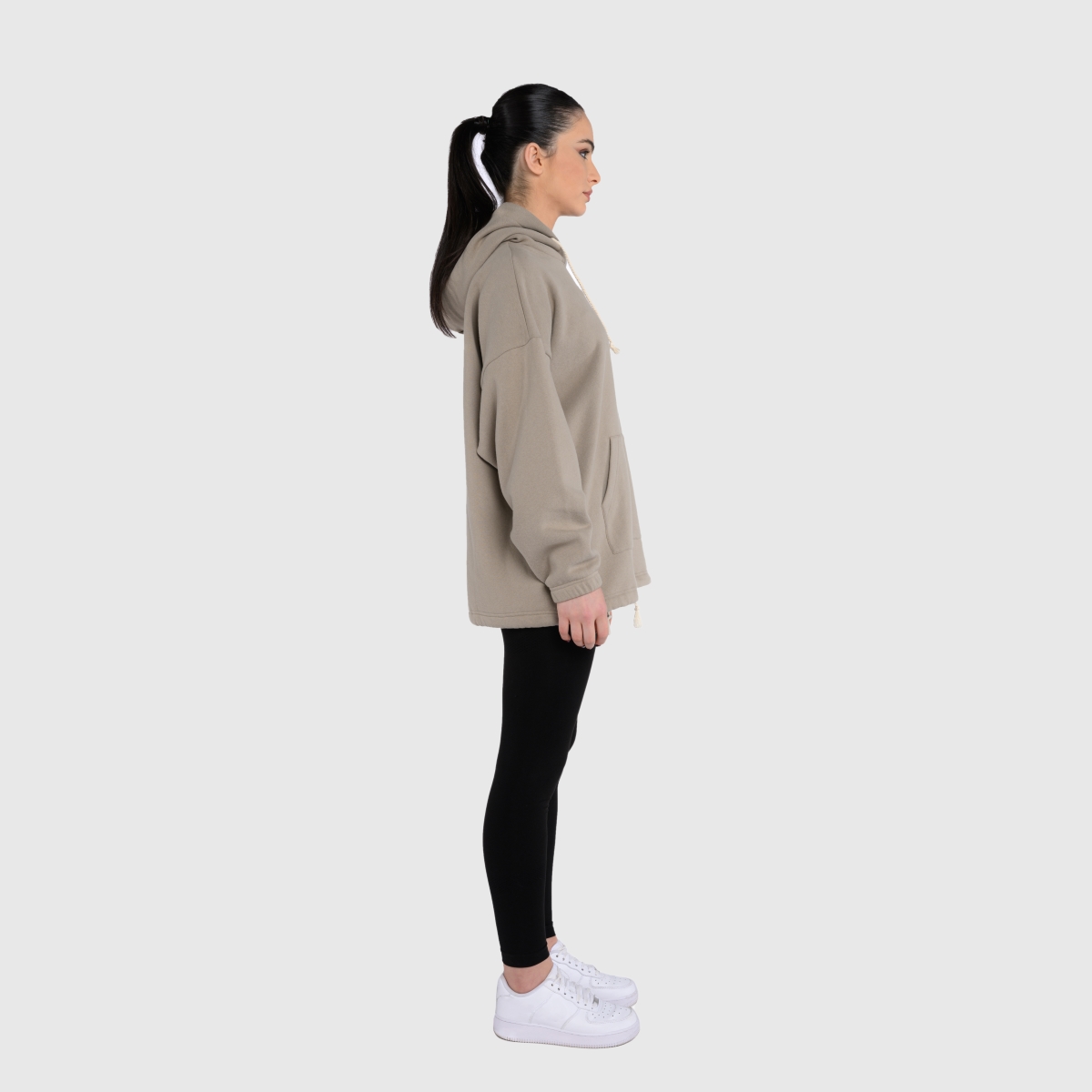 J.C Loosey Cap Hoodie Woman Beige